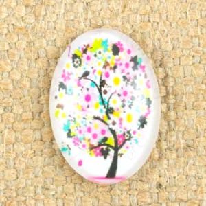 Altered art oval glass dome - Qty: 10 pcs. - AA0015