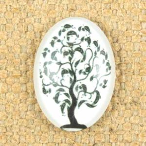 Altered art oval glass dome - Qty: 10 pcs. - AA0016