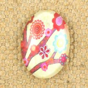 Altered art oval glass dome - Qty: 10 pcs. - AA0017