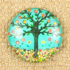 Altered art round glass dome - Qty: 5 pcs. - AA0027