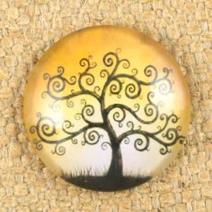 Altered art round glass dome - Qty: 5 pcs. - AA0029