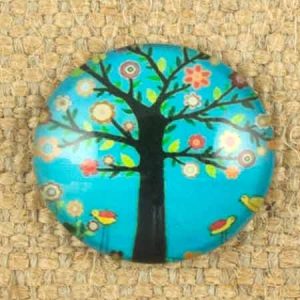 Altered art round glass dome - Qty: 5 pcs. - AA0030