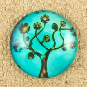 Altered art round glass dome - Qty: 5 pcs. - AA0045