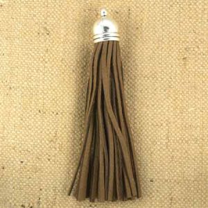 Suedette tassel 12.5cm - Qty: 3 pcs. - FI7965