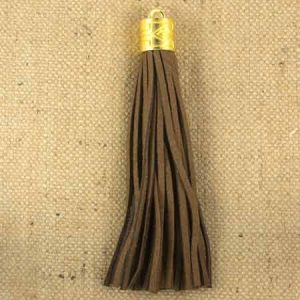 Suedette tassel 12.5cm - Qty: 3 pcs. - FI7986