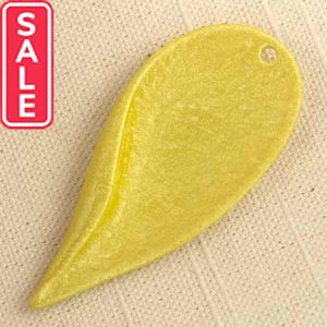 Acrylic leaf pendant 30mm x 65mm - Qty: 6 pcs. - AB2000