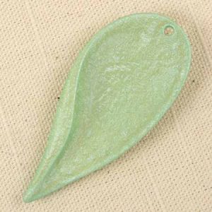 Acrylic leaf pendant 30mm x 65mm - Qty: 6 pcs. - AB2002