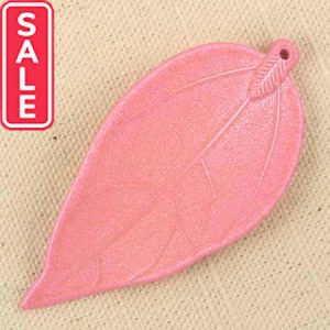 Acrylic leaf pendant 33mm x 70mm - Qty: 6 pcs. AB2003