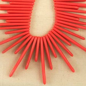 Acrylic spike bead - Qty: 38 pcs. - AB1985