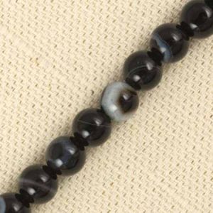 Banded agate ball bead 6mm - Qty: 64 pcs. - GE1081