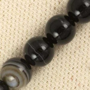 Banded agate ball bead 10mm - Qty: 39 pcs. - GE1063