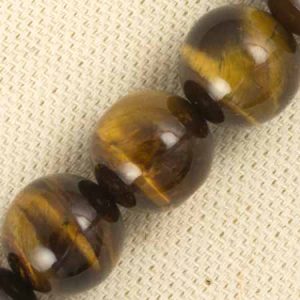Tiger's eye ball bead 12mm - Qty: 33 pcs. - GE1054
