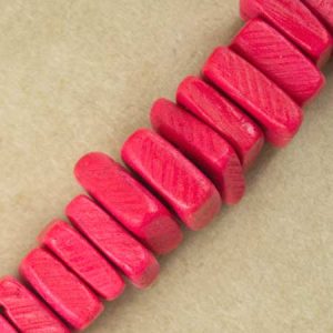 Wooden bead  -Red- Qty: 160 pcs. - WB9214