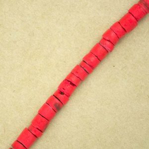 Wooden bead 3mm x 3mm  -Red- Qty: 180 pcs. - WB9234