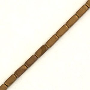 Metallic plated haematite bead 2mm x 4mm - Qty: 98 pcs. - HT0103