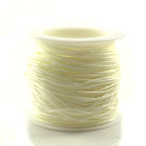 Thai waxed cotton cord 1mm -White - Qty: 20m - ST1329T
