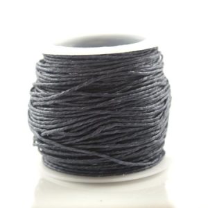 Thai waxed cotton cord 1mm -Dark Grey - Qty: 20m - ST1336T