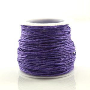Thai waxed cotton cord 1mm -Amethyst - Qty: 20m - ST1335T