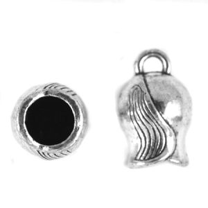 Leather end 12mm x 19mm - Qty: 6 pcs. - LF2736
