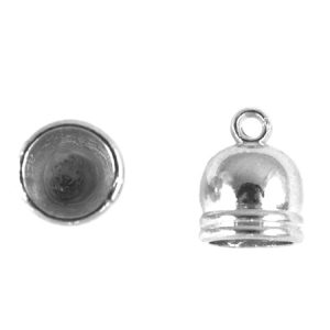 Leather end 10mm x 13mm - Qty: 18 pcs. - LF2740