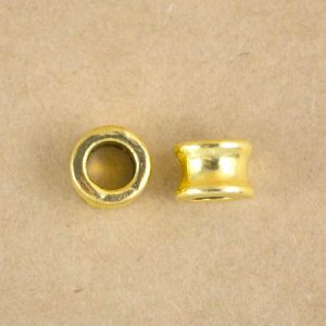 Large hole metal bead 6mm x 8mm - Qty: 30 pcs. - LF2626