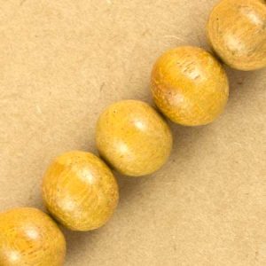 Jackfruit (Nangka) wooden ball bead 10mm - Qty: 43 pcs. - WB9071