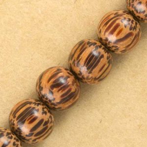 Palmwood natural wooden ball bead 10mm - Qty: 43 pcs. - WB9090