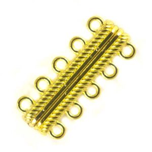 5 strand magnetic clasp - Qty: 4 sets - LF2539