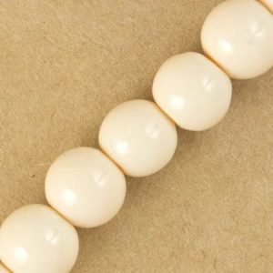 Glass ball bead 10mm -Cream - Qty: 45 pcs. - GB2512
