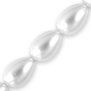 Glass-based pearl drop bead 9mm x 13mm - Qty: 31 pcs - GB2528