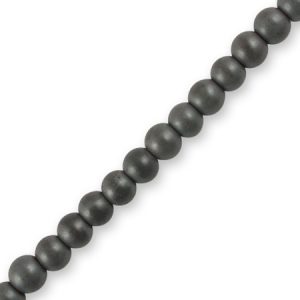 Matte finish haematite ball bead 4mm - Qty: 106 pcs - HT0081