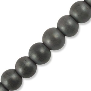 Matte finish haematite ball bead 8mm - Qty: 56 pcs. - HT0083