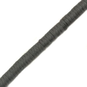 Matte finish haematite rondelle bead - Qty: 340 pcs. - HT0095
