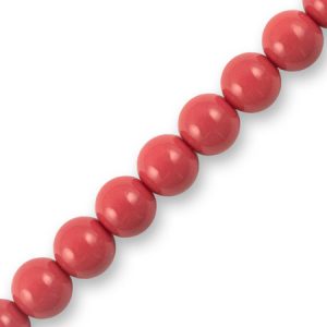 Glass ball bead 6mm  -Dark Rose- Qty: 71 pcs. - GB2547