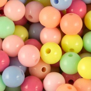 Acrylic multi-colour ball bead 8mm - Qty: 100g - AB2018