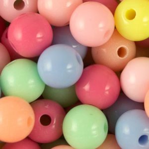 Acrylic multi-colour ball bead 10mm - Qty: 100g - AB2019
