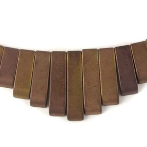 Graduated metallic plated haematite bead - Qty: 13 pcs. - HT0123