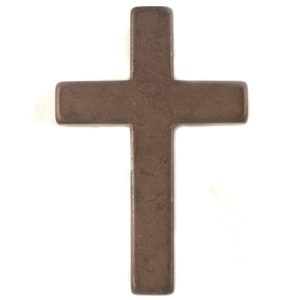 Metallic haematite cross pendant 23mm x 34mm  -Metallic Bronze- Qty: 1 pce. - HT0134