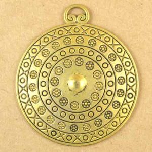 Round arabesque pendant - Qty: 2 pcs. - LF2401