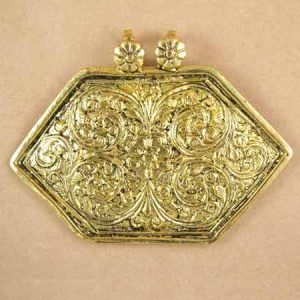 Arabesque floral pendant - Qty: 1 pce. - LF2455