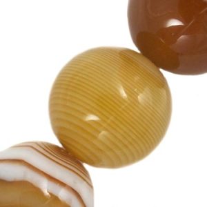 Banded agate ball bead - Qty: 20 pcs. - GE1109
