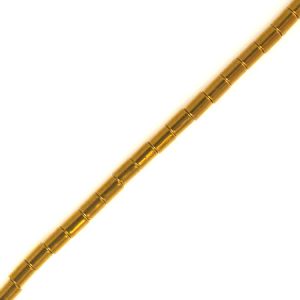 Metallic plated haematite tube bead - Bronze - Qty: 100 pcs. - HT0068