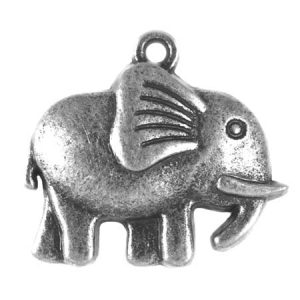 Metal elephant pendant - Qty: 10 pcs. - LF2054