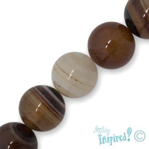 Agate ball bead 12mm - Qty: 33 pcs. - GE1709