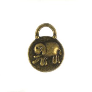 Metal elephant charm - Qty: 25 pcs. - LF2105