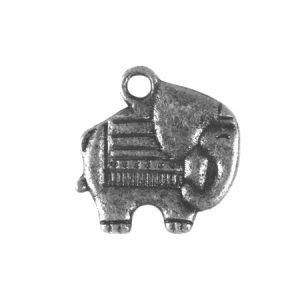 Metal elephant charm - Qty: 20 pcs. - LF2090