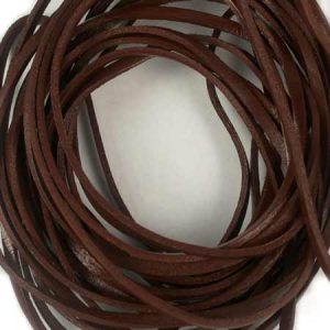 Flat leather cord - Qty: 5m - ST1389