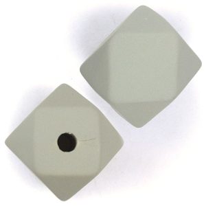 Faceted acrylic bead 25mm x 20mm x 25mm  -Grey- Qty: 2 pcs. - AB2050
