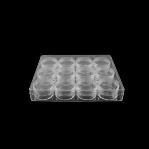 Perspex box with 12 containers - SG0024