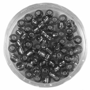 Silver-lined seed bead 6/0  -Dark Grey- Qty: 450g - EB0145